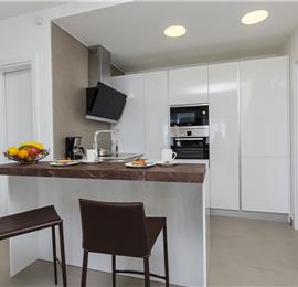 5 bedroom beachfront villa with heated pool near Omis, sleeps 9